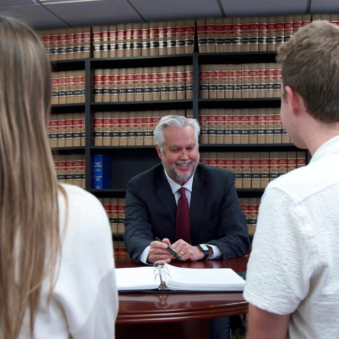 Jamie McAlister with clients